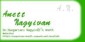 anett nagyivan business card